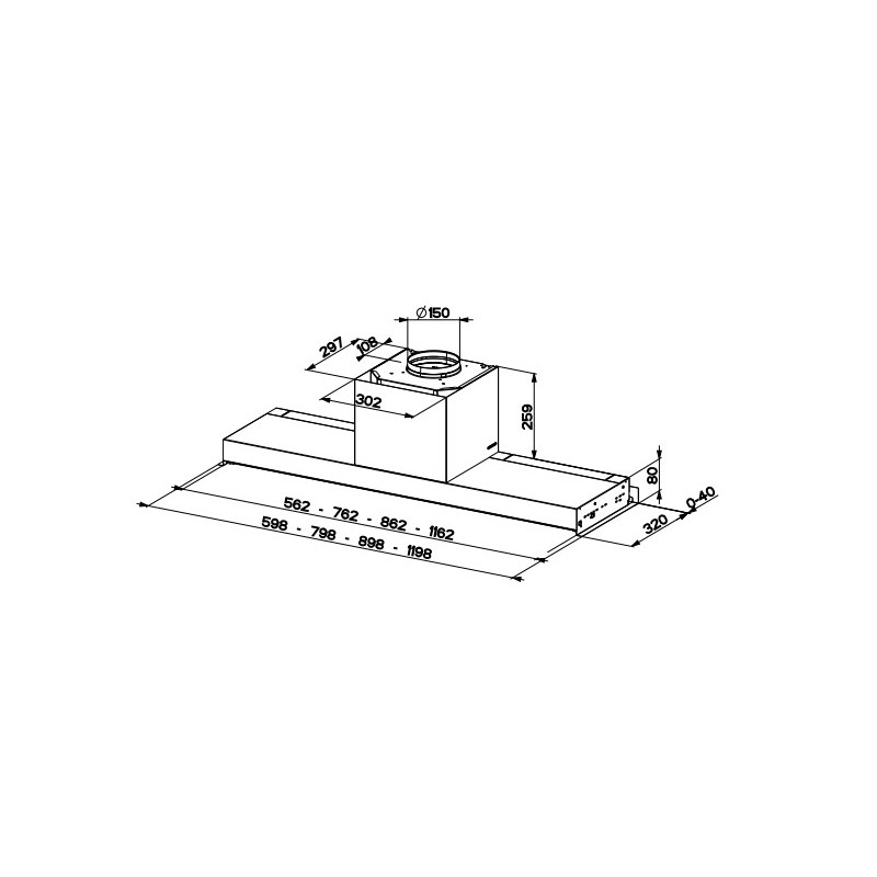 FABER S.p.A. In-Nova Premium BK M A120 Integrato Nero 670 m³/h Fino Al -60%
