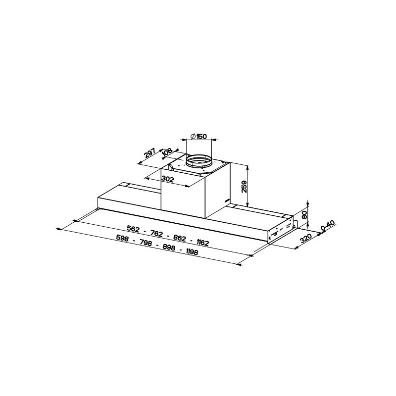 FABER S.p.A. In-Nova Premium WH M A120 Integrato Bianco 670 m³/h Prezzo Ridotto