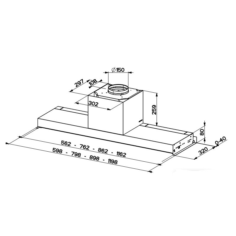 FABER S.p.A. In-Nova Premium WH M A60 Integrato Bianco 670 m³/h Convenienza