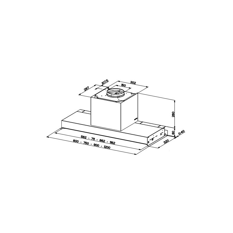 FABER S.p.A. IN-Nova Zero Drip A120 Integrato Acciaio inox 690 m³/h In Vendita