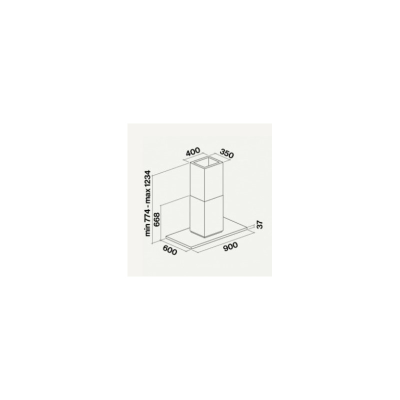 Falmec Zenith NRS Cappa aspirante a isola Acciaio inox 800 m³/h C Hotsell