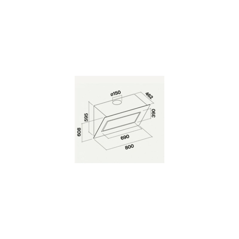 Falmec Quasar Cappa aspirante a parete Bianco 800 m³/h A Liquidazione