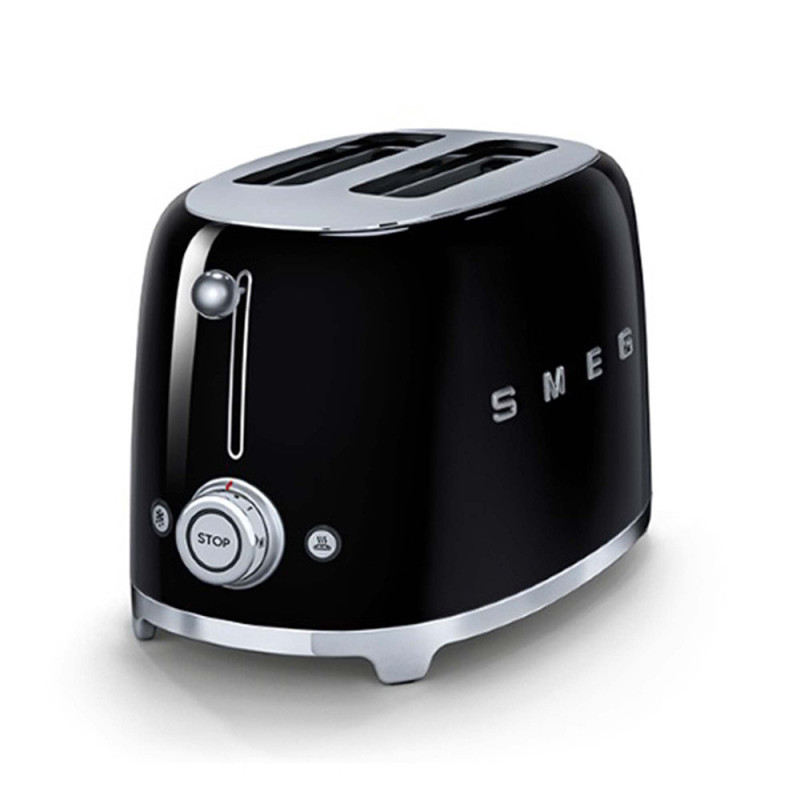 Smeg Tostapane 50's Style – Nero LUCIDO 2x2 – TSF01BLEU Rilascio limitato