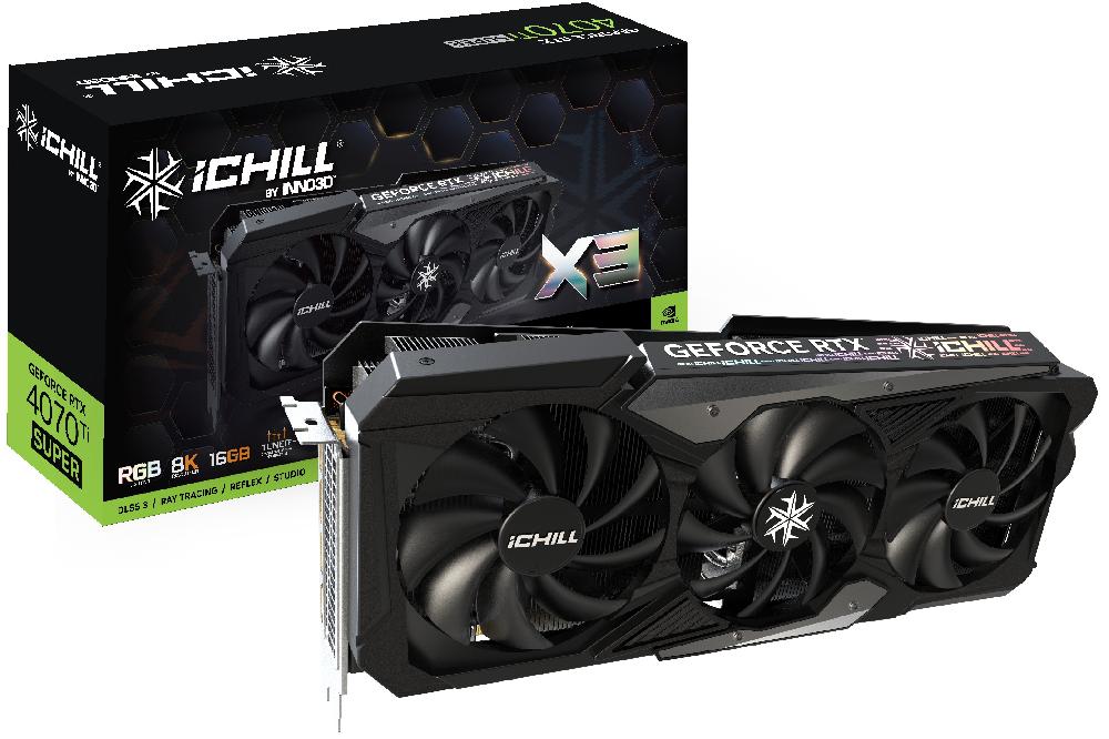 Inno3D iChill GEFORCE RTX 4070 Ti SUPER X3 NVIDIA 16 GB GDDR6X Soddisfazione Garantita