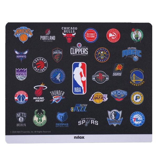 Nilox MOUSE PAD NBA BLACK TEAMS Nero Fino Al -60%
