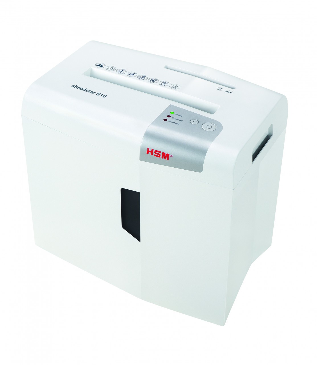 HSM S10 distruggi documenti Taglio a striscia 58 dB 22 cm Argento Bianco Negozio online di fabbrica