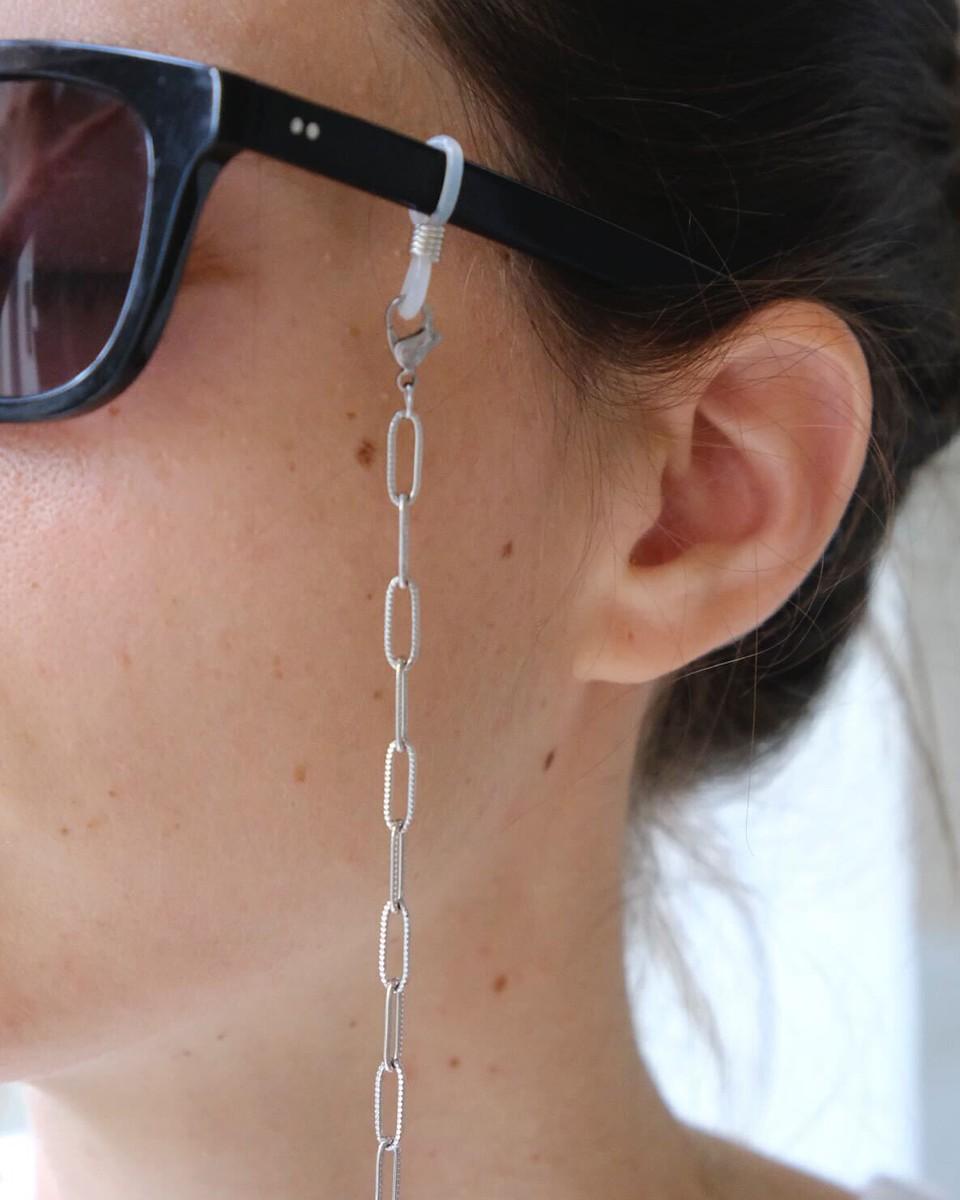 Wood'd Eyeglasses Lace Wide Silvered Italy