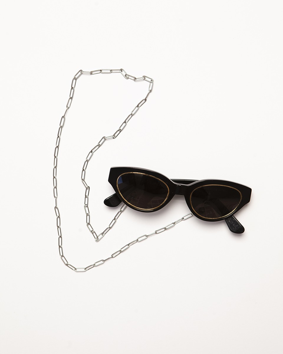 Wood'd Eyeglasses Lace Wide Silvered Italy