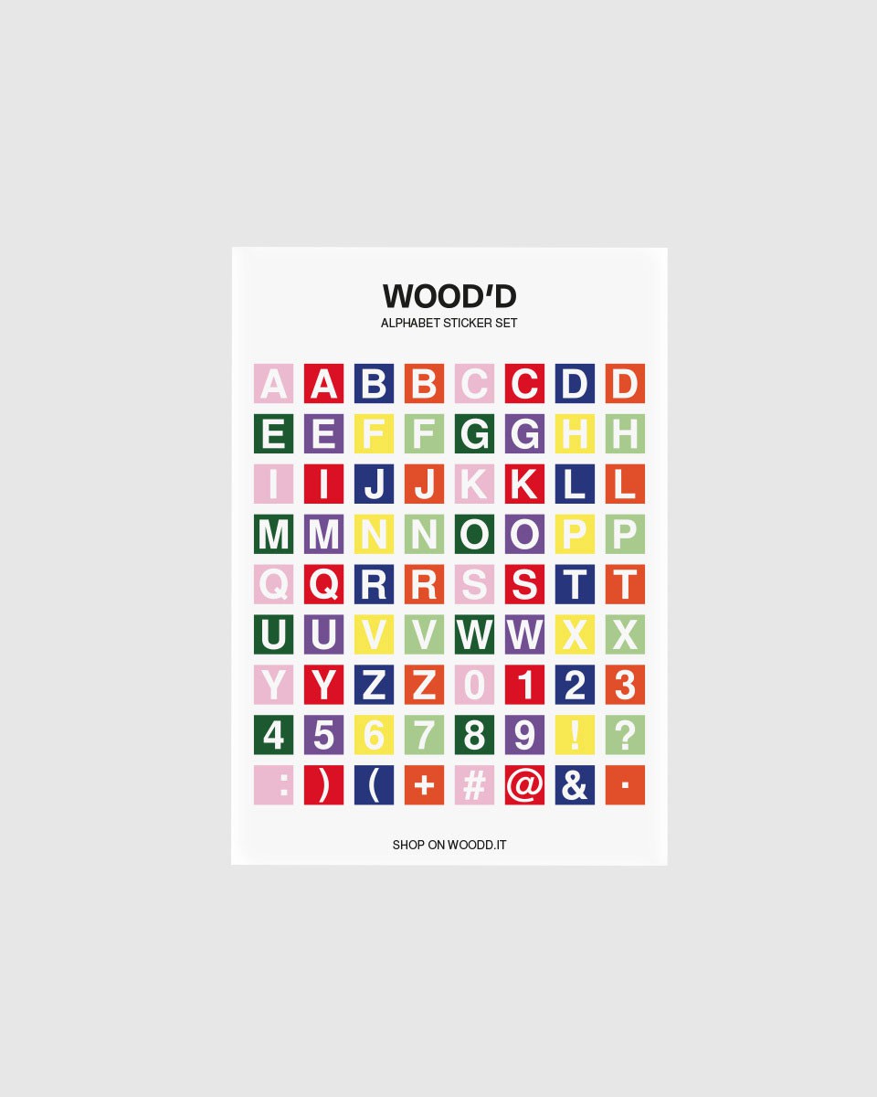 Wood'd Alphabet Mirror Case Sottocosto