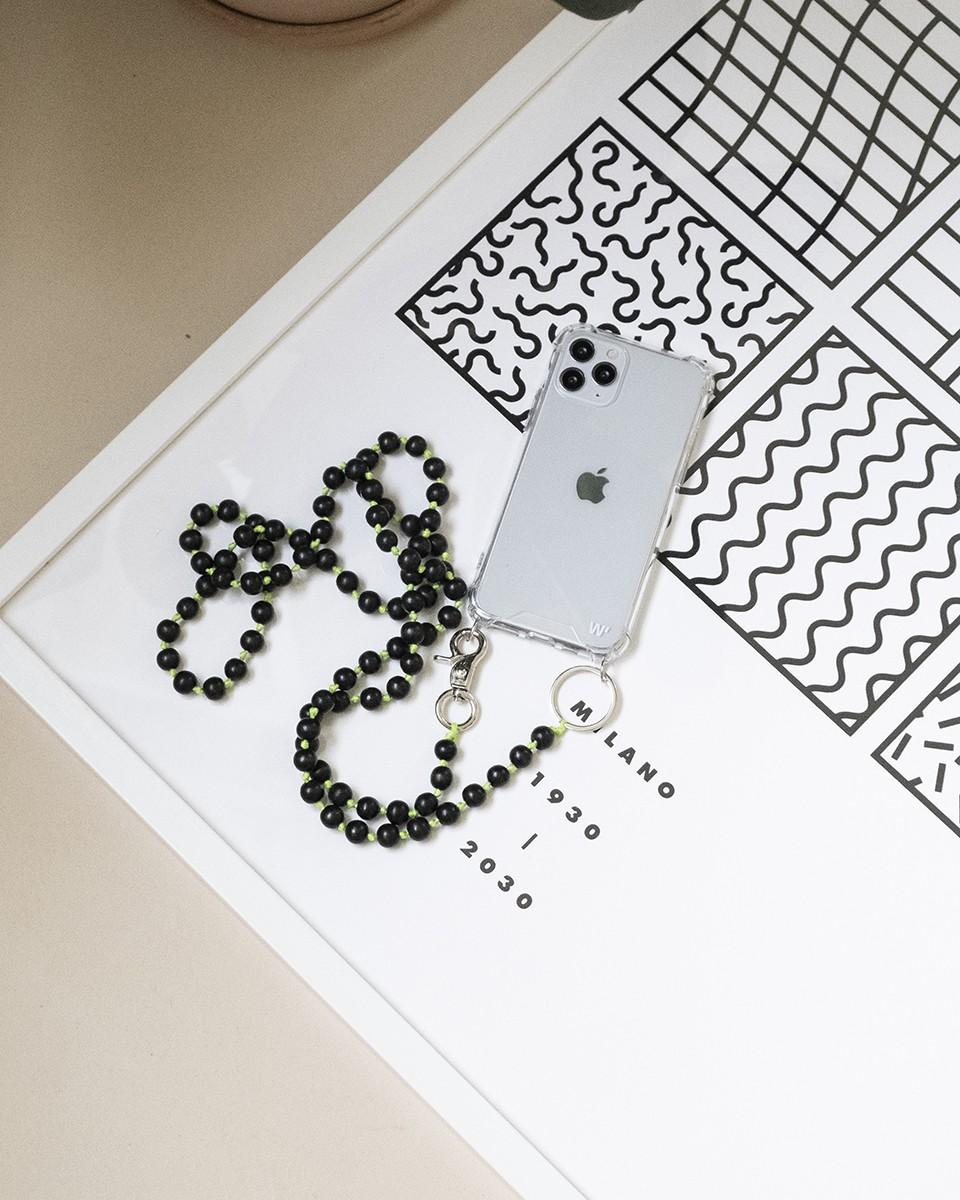 Wood'd Pearls Black Necklace Moda