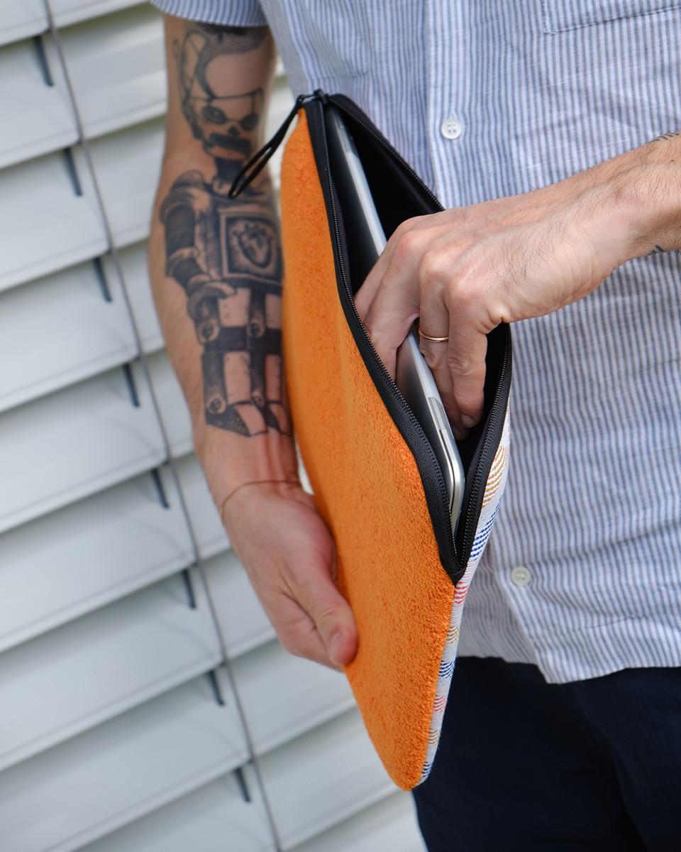 Wood'd Patch Orange Macbook Case Convenienza